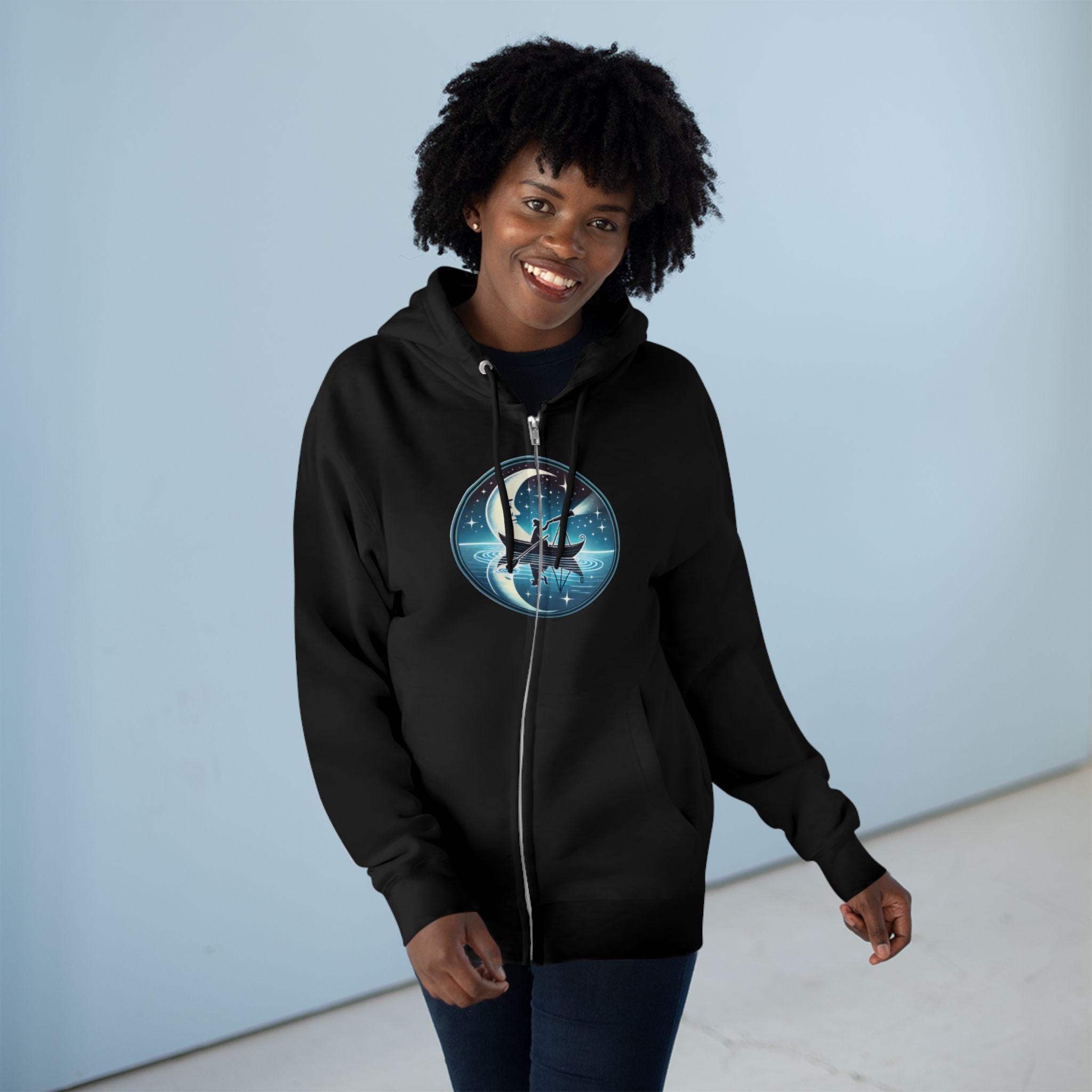Moonlight Observer Zip Hoodie