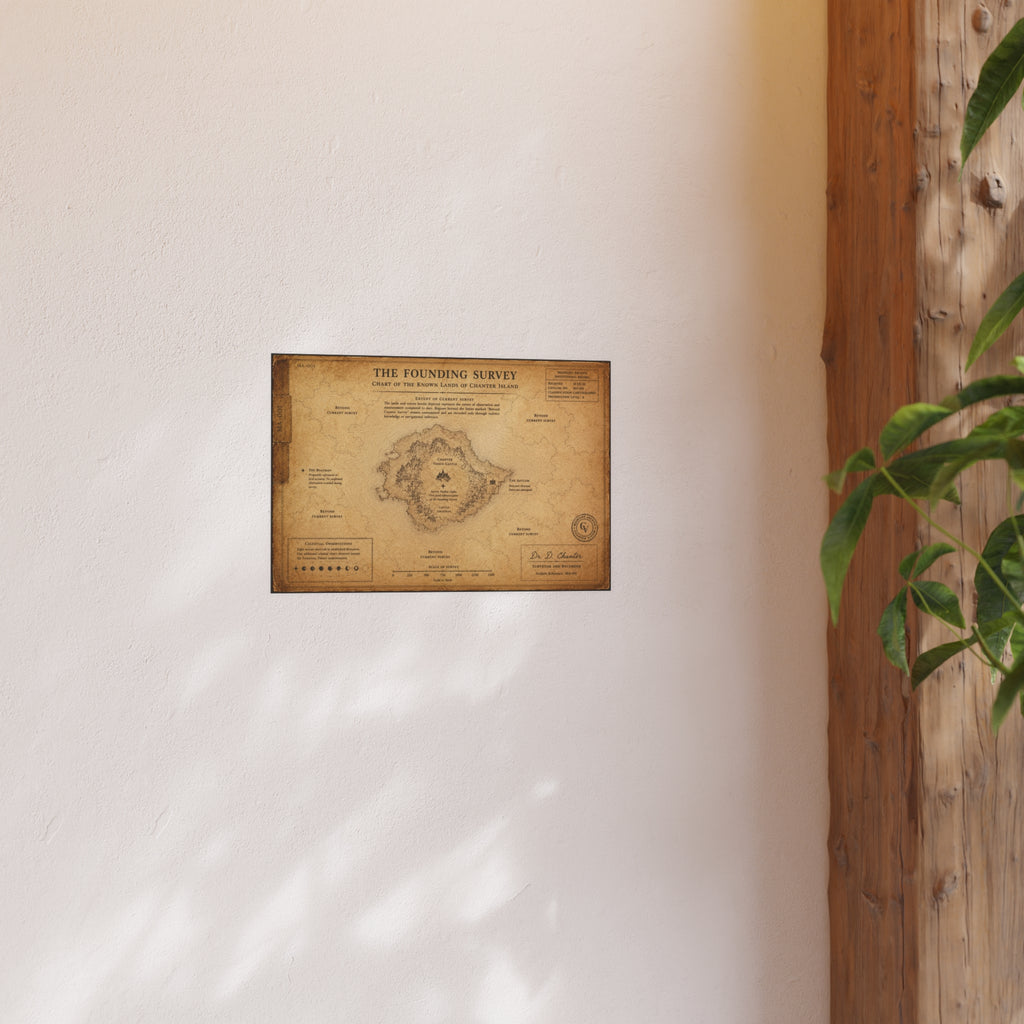 MA-001 — The Founding Survey: Chart of the Known Lands of Chanter Island | Archival Matte Poster
