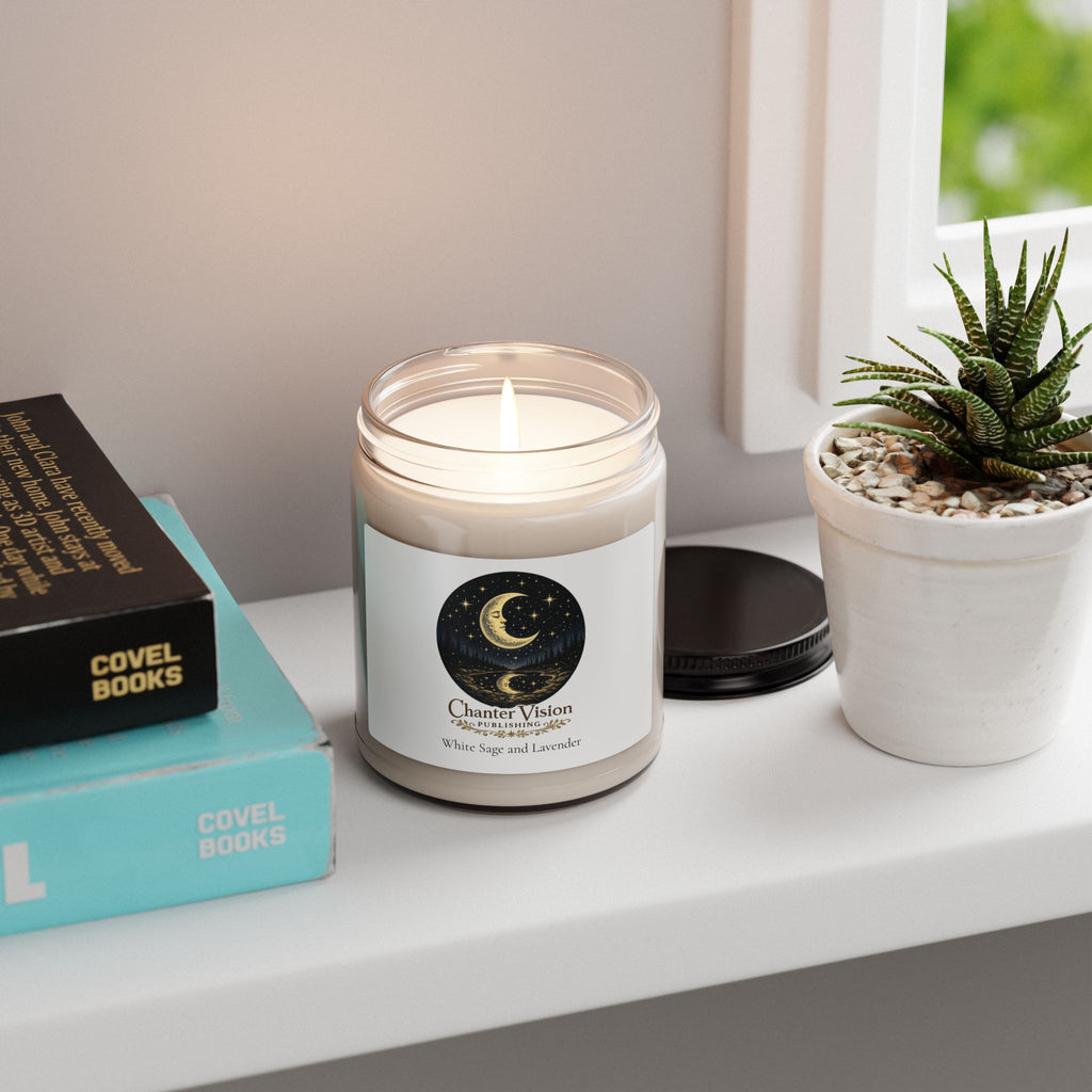 Moonlit Night Soy Candle – 9oz Scented Jar | Chanter Vision