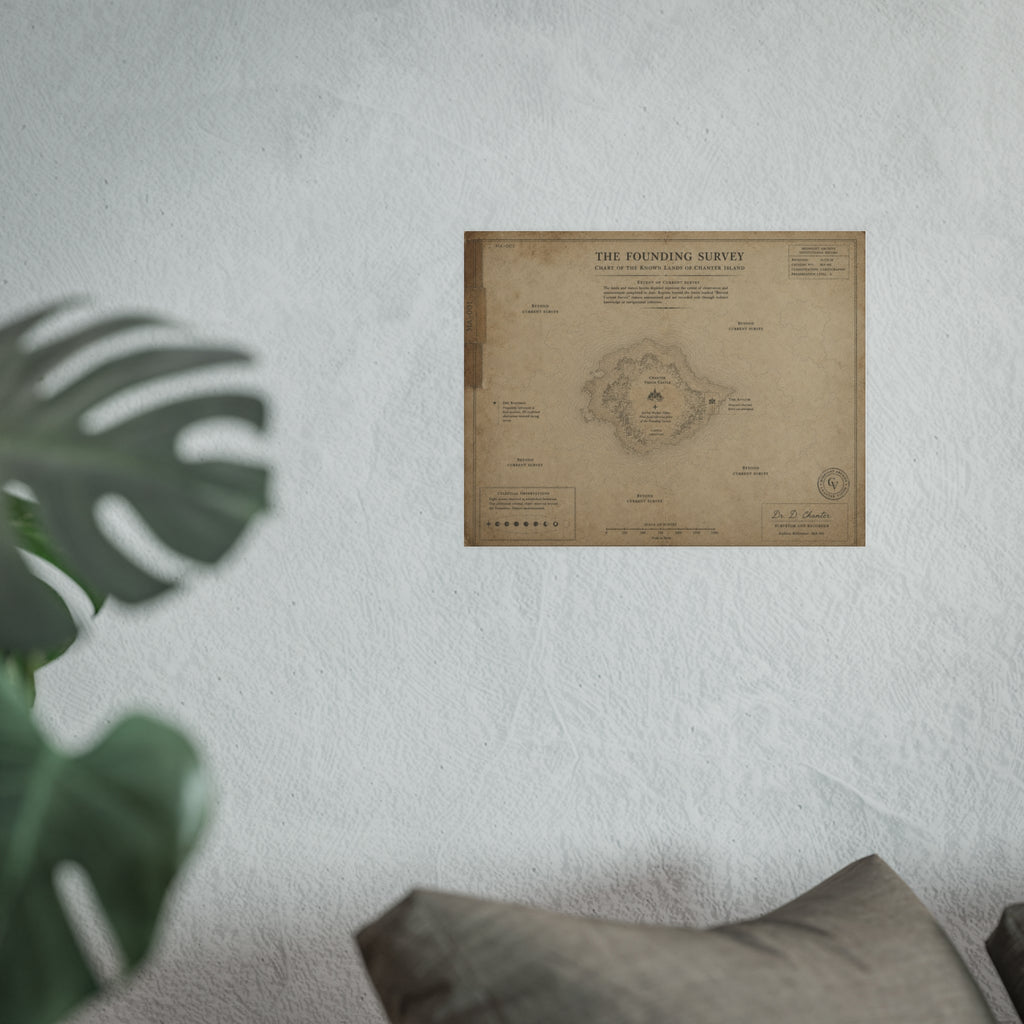 MA-001 — The Founding Survey: Chart of the Known Lands of Chanter Island | Archival Matte Poster