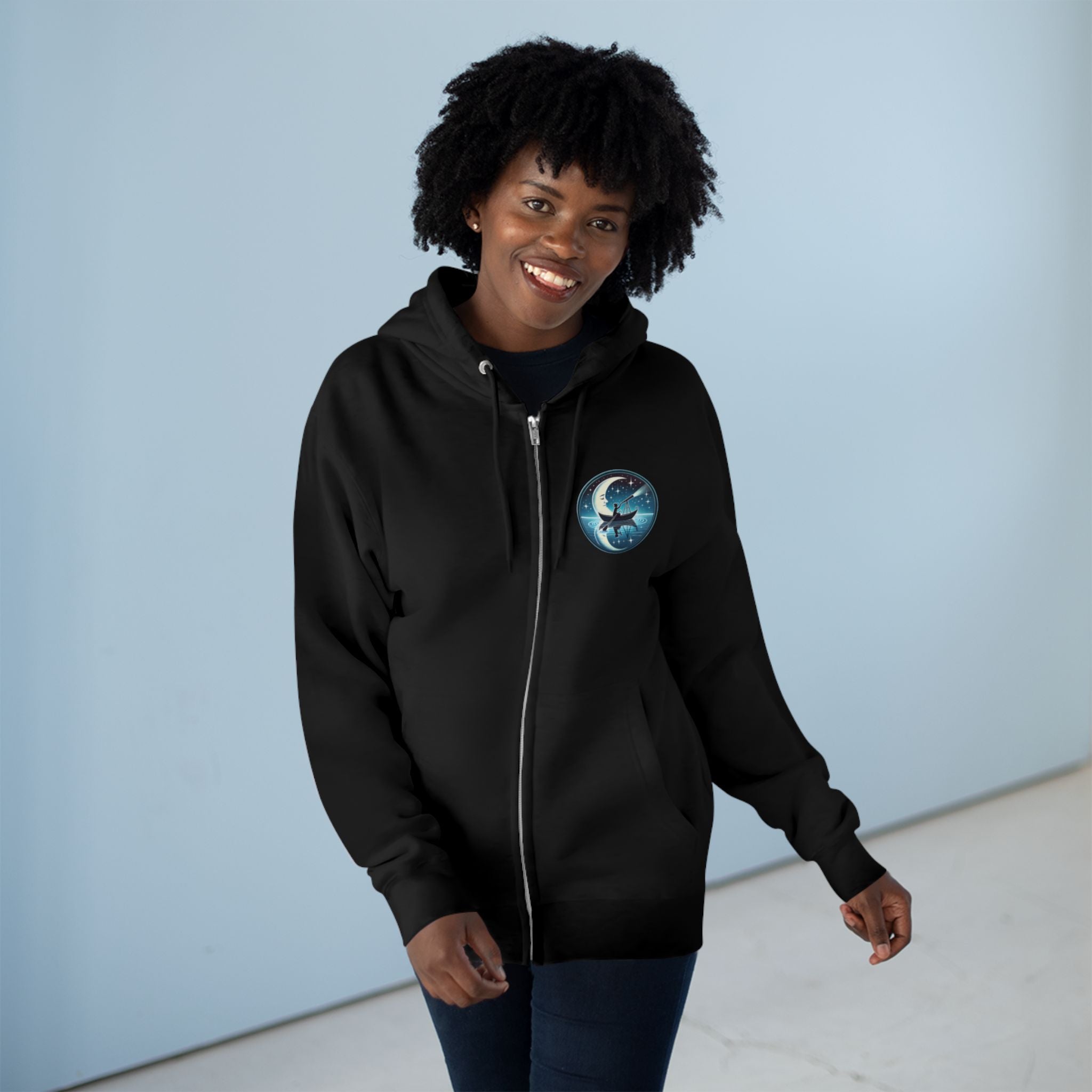 Moonlight Observer Zip Hoodie