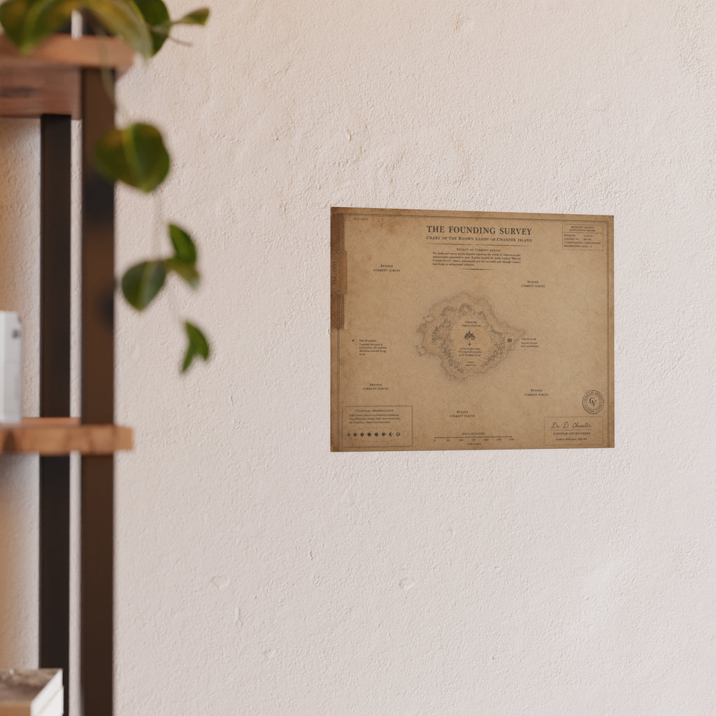MA-001 — The Founding Survey: Chart of the Known Lands of Chanter Island | Archival Matte Poster