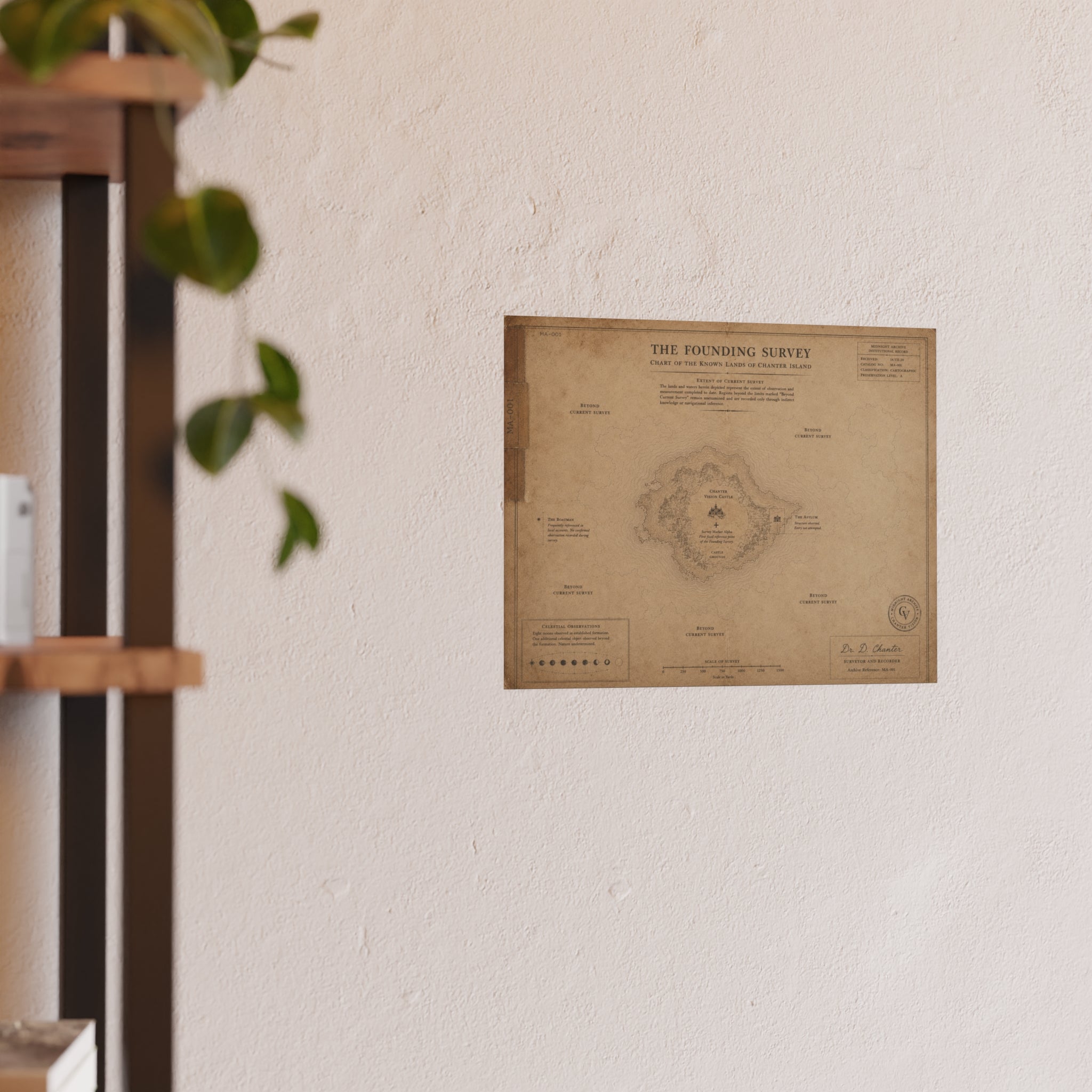 MA-001 — The Founding Survey: Chart of the Known Lands of Chanter Island | Archival Matte Poster
