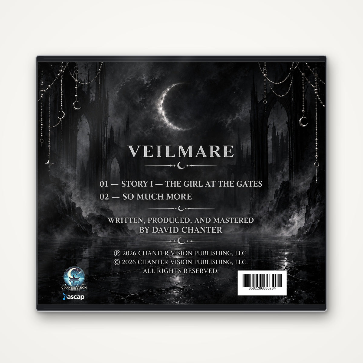 Back of the Veilmare So Much More CD single jewel case: track list, credits and barcode
